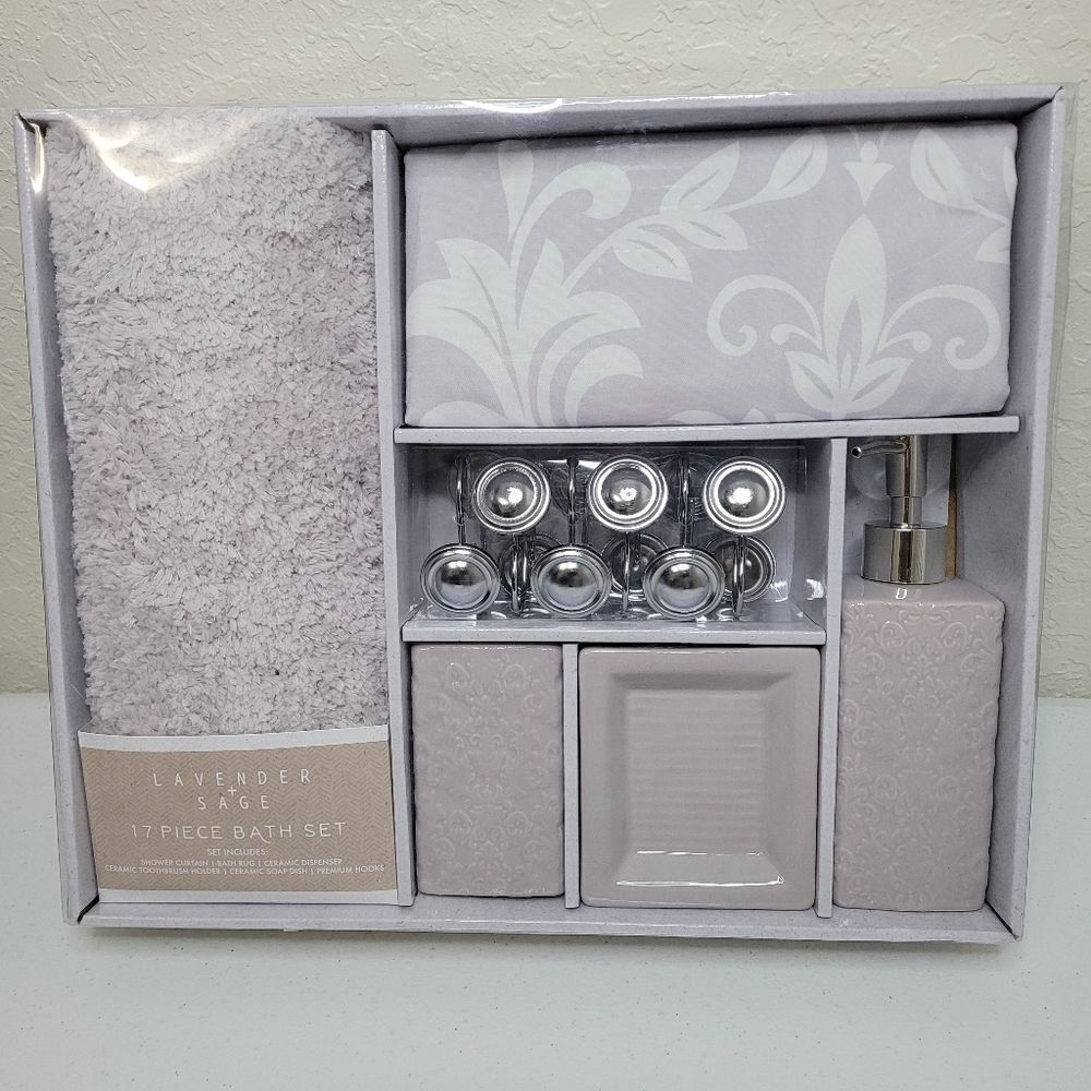 Lavender + Sage 17 Piece Bath Set